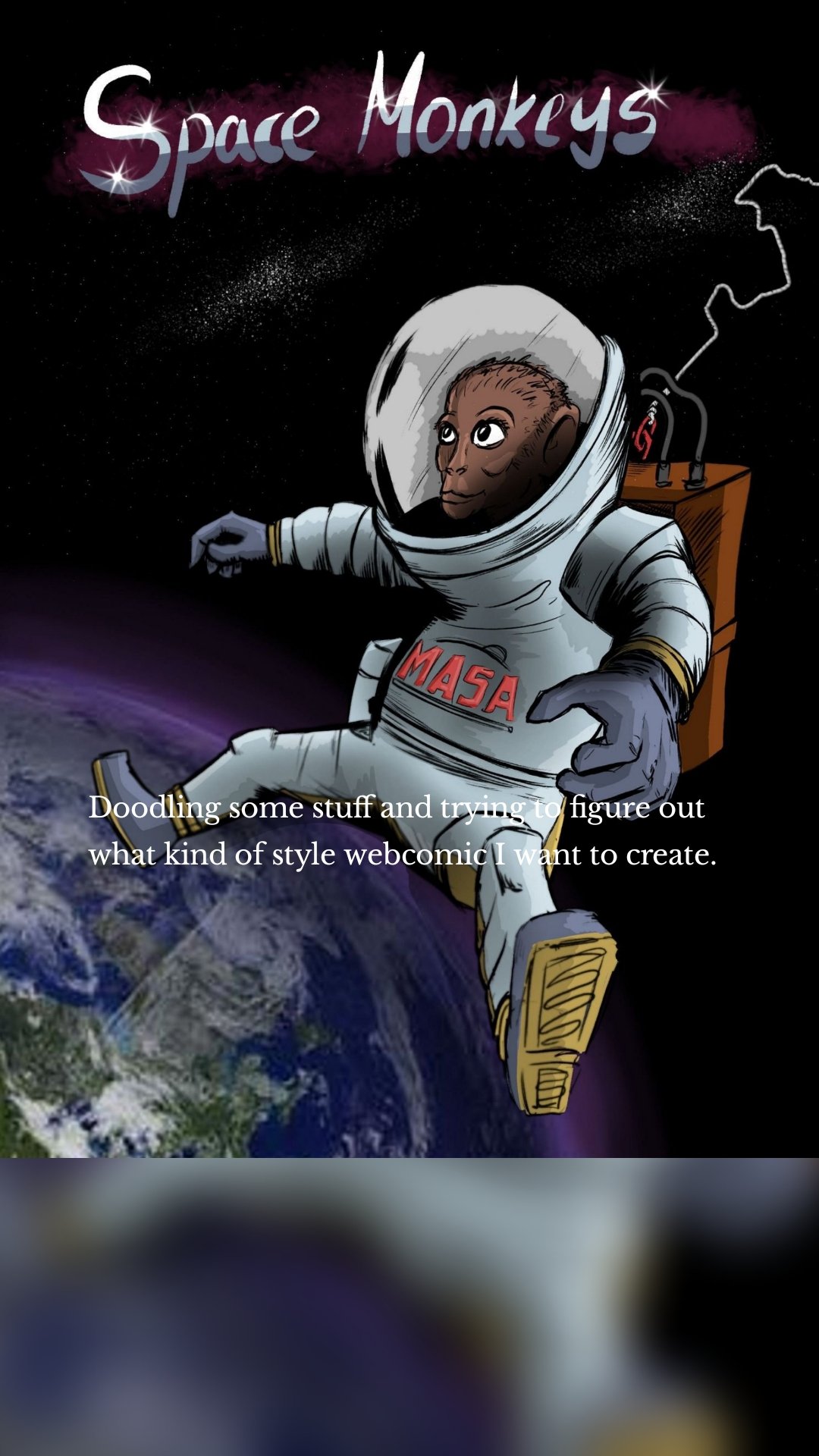 Doodling some stuff and trying to figure out what kind of style webcomic I want to create.

